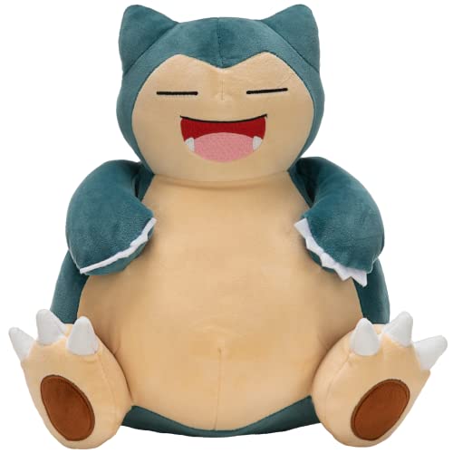 Pokemon PKW0102 – Peluche de 30 cm – Relaxo Oficial Pluche-Snorlax, Multicolor (BOTI 36680)