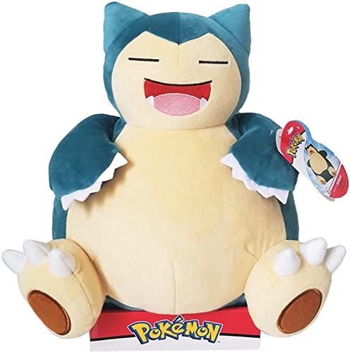 Pokemon PKW0102 – Peluche de 30 cm – Relaxo Oficial Pluche-Snorlax, Multicolor (BOTI 36680)