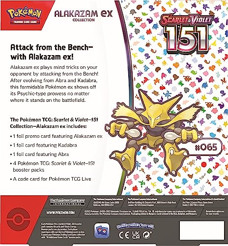 Pokemon TCG Scarlet & Violet 3.5 Pokemon 151 Alakazam Ex Box