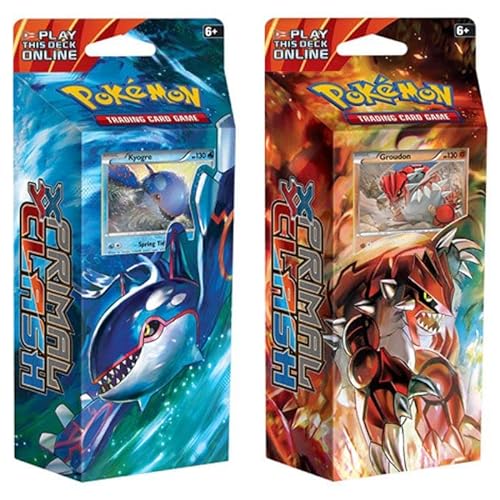 Pokemon XY Primal Clash - Primal Groudon y Primal Kyogre - Juego de cubierta temática, uno al azar