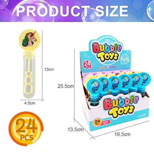 Pompas De Jabón para Niños,24PCS Kit Bubbles Maker,Varitas de Burbujas,Juguetes de Pompas,Pompas de Jabón Juego,Crear Burbujas de Jabon,Burbujas de Jabon Niños,Burbujas de Jabón de Colores Juguetes