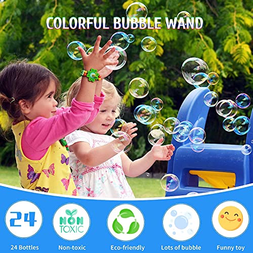 Pompas De Jabón para Niños,24PCS Kit Bubbles Maker,Varitas de Burbujas,Juguetes de Pompas,Pompas de Jabón Juego,Crear Burbujas de Jabon,Burbujas de Jabon Niños,Burbujas de Jabón de Colores Juguetes