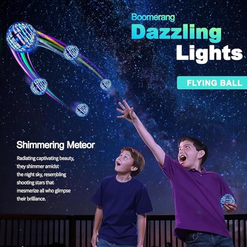 Popubear Flying Orb Ball Toy Float Ball Controlado a Mano Mini Drone Magic Spinning Ball Esfera OVNI giratoria de 360 ​​​​Grados Control Remoto Boomerang Ball Toys Rosado