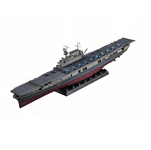 Portaviones Puzzle 3D Kit modelo de plástico, Escala 1/350 Modelo portaaviones USS Yorktown CV-5, Juguetes para adultos y regalo, 30 x 5,1 pulgadas