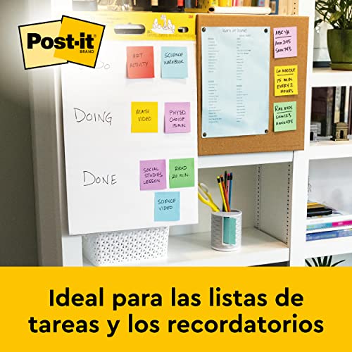 Post-It Notas para Reuniones Super Sticky, 6 Blocs de Notas, 30 Hojas por Bloc, 635x762 mm, Color Blanco, Para Compartir Ideas y Presentar Visualmente