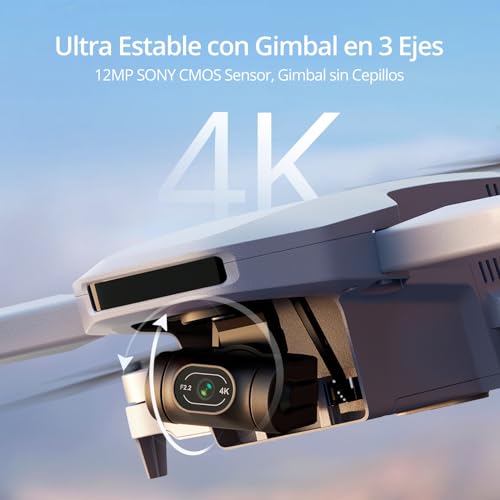 Potensic ATOM Combo 4K GPS Drone, Gimbal en 3 Ejes, 6KM Transmisión <249g, 3 Baterías & Estación de Carga, 32 Mins cada Batería, Seguimiento Visual/QuickShots/RTH, FPV Dron para Adulto Principiante