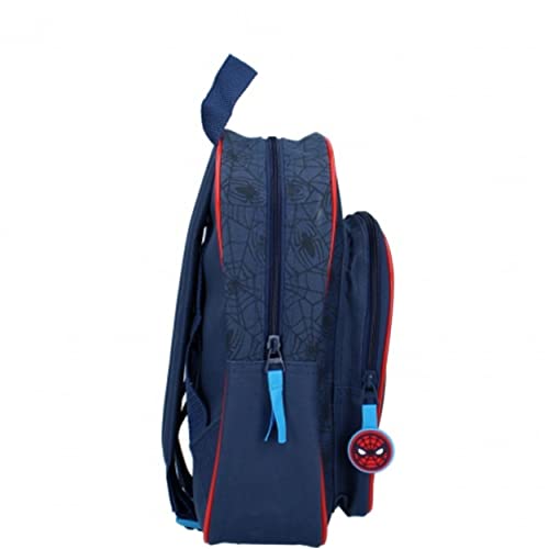 PRET - Mochila - Spider Man - Niño - Escuela - Primaria - Kindergarten - Guardería - Cr - Mochila gar - Talla 31 cm - Tirantes ajustables + Estuche Spider ManBleu-Bleu, azul