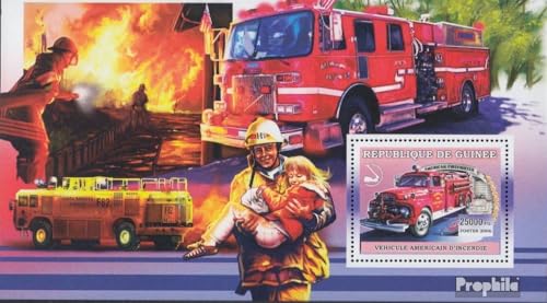 Prophila Collection Guinea Bloque 1066 (Completa. edición) 2006 Carretera - vehículos de Bomberos (Sellos para los coleccionistas) Fuego/Policía