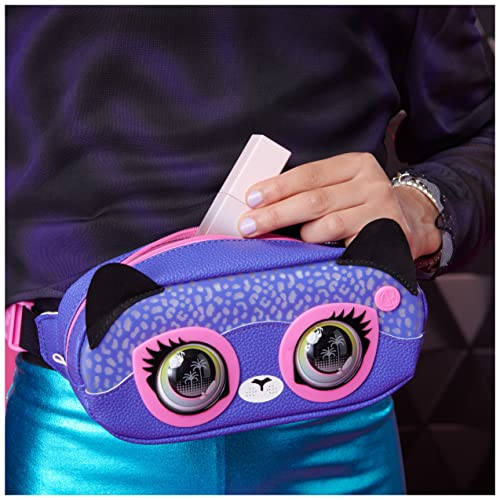 Purse Pets - Bolso Mascota INTERACTIVA - RIÑONERA - Bolso niña Bandolera y Mascota Interactiva Cheetah Savannah Spotlight con más de 30 Sonidos y Reacciones - 6066698 - Juguetes niña 5 años +