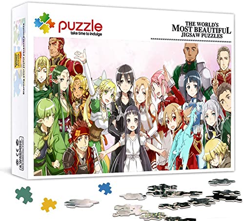 Puzzle 2000 Piezas para Adultos, Puzzle Anime Sword Art Online, Rompecabezas de Niños Adolescente Ara Juegos Educativos de Mente de Bricolaje, Decoración del Hogar de Regalo. 100X70cm