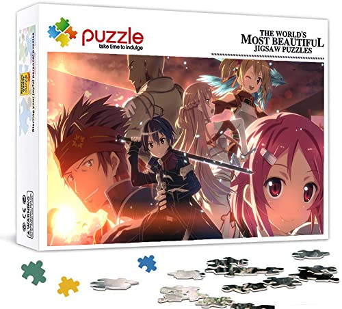 Puzzle 2000 Piezas para Adultos, Puzzle Anime Sword Art Online, Rompecabezas de Niños Adolescente Ara Juegos Educativos de Mente de Bricolaje, Decoración del Hogar de Regalo. 100X70cm