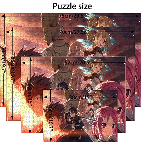 Puzzle 2000 Piezas para Adultos, Puzzle Anime Sword Art Online, Rompecabezas de Niños Adolescente Ara Juegos Educativos de Mente de Bricolaje, Decoración del Hogar de Regalo. 100X70cm