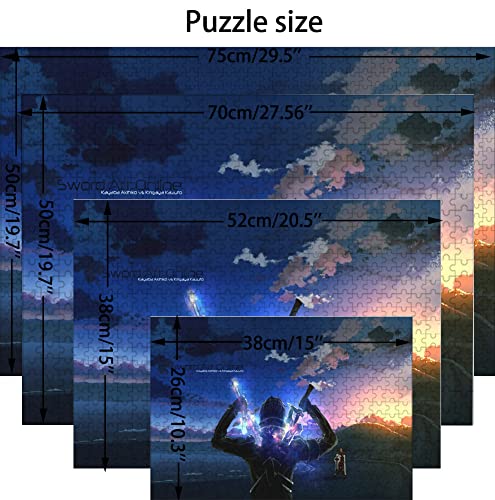 Puzzle 2000 Piezas para Adultos, Puzzle Anime Sword Art Online, Rompecabezas de Niños Adolescente Rompecabezas Desafiantes Y Difíciles para Adultos Y Adolescentes. 100X70cm