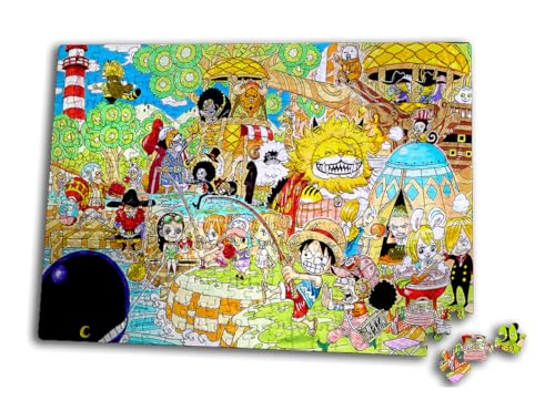 Puzzle 300 Piezas One Piece Todos Minks Luffy tripulación Pirata Rompecabezas puzle para Adulto