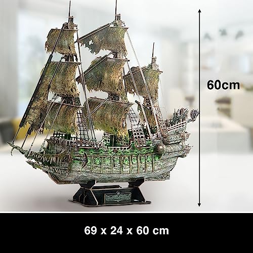 Puzzle 3D Barco Pirata Holandés Errante - Maquetas para Construir Adultos Y Niños | Maqueta Barco Puzzles 3D | Maquetas para Montar | 360 Piezas | 240 Min De Montaje