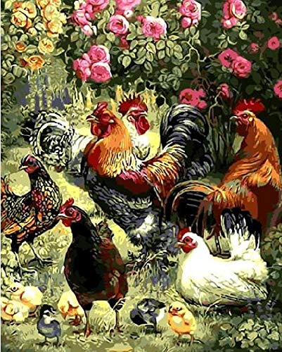 Puzzle Adulto 1000 Piezas Flores De Granja Y Gallina Regalo De Cumpleaños