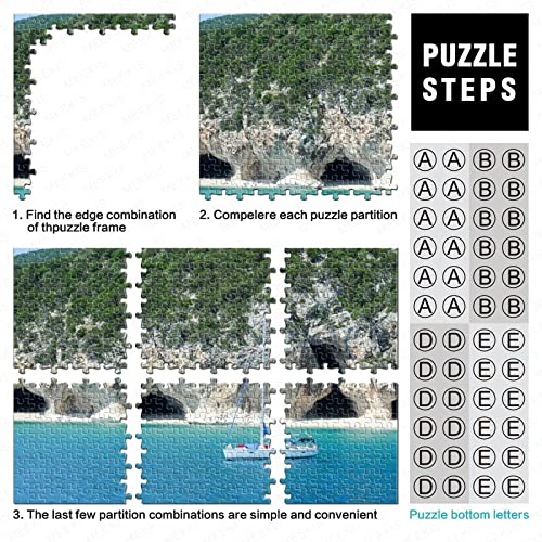 Puzzle De 1000 Piezas para Adultos- Sardinia Italy -Puzzle De Desafío Cerebral para Niños,Regalos De Cumpleaños/Navidad/Halloween para Niños Y Adultos。1000pcs (75x50cm)