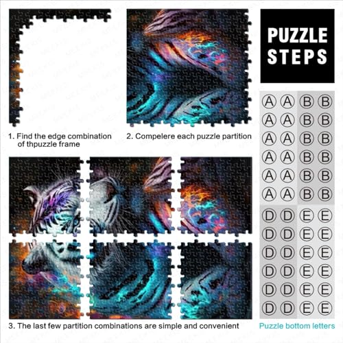 Puzzle Jigsaw Puzzle 300 pc Premium Jigsaw Puzzle Tiger Rompecabezas de Madera para Adultos y niños Idea de Regalo Juegos educativos para Adultos y niños 300 Piezas (40x28 cm)