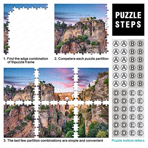 Puzzle para Adultos 1000 Piezas- Lunda Malaga -Puzzle para Adultos Y Niños，puzle Pedagógico,El Alivio del Estrés Juguete Relajante Juego Divertido。1000pcs (75x50cm)