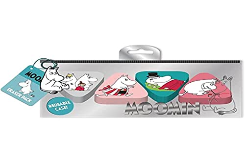 Pyramid International Moomin Juego de 4 gomas de borrar (Moomin Character Designs) - Producto oficial