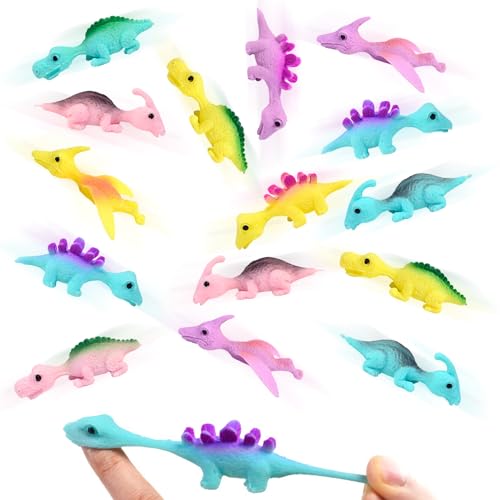 QJFHURB 15 Pcs Dinosaurio Tirachinas Juguetes Elásticos Voladores Juguete Tirachinas para Niños Divertidos Juguetes de Dinosaurio Juguete Tirachinas Juguetes Lanzador Volador Dinosasurio (Aleatorio)