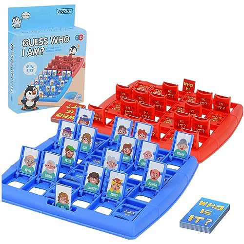 Quién Soy Juego de Mesa Adivina Quién Soy Juego de Rompecabezas, Juego de Adivinanzas con 96 Tarjetas Razonamiento Lógico Pensamiento Juego Preescolar Regalo para Niños