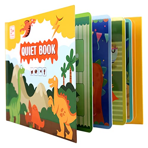 Qunkun Montessori Quiet Book - Libro tranquilo Montessori for Toddlers, Interactive Busy Book, Montessori Juguete, Paste Libro de Puzzle Juego de Puzzle Libro de Juguetes para Niños
