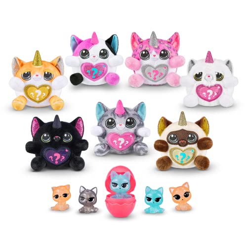 Rainbocorns Kittycorn Surprise, Yaxi el Gato siamés – Peluche Coleccionable – 10 sorpresas para desembalar, pelar y revelar corazón, calcomanías, Slime, a Partir de 3 años (Gato siamés)