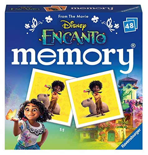 Ravensburger Disney Encanto Toys - Mini Juego Educativo de Memoria para niños a Partir de 3 años, Pares de Fotos a Juego