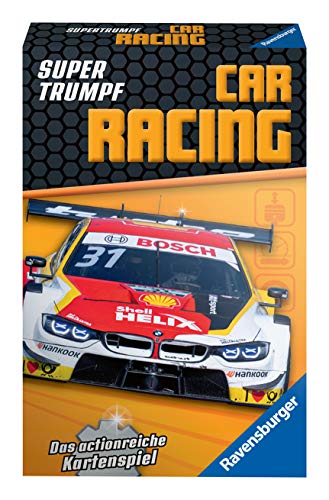 Ravensburger Juego de Cartas Supertrumpf Car Racing 20696, Juego de cuarteto y Triunfo para Aficionados a la tecnología a Partir de 7 años