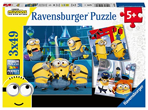 Ravensburger Minions 2 The Rise of Gru Jigsaw Puzzles for Kids Age 5 Years Up - 3x 49 Pieces