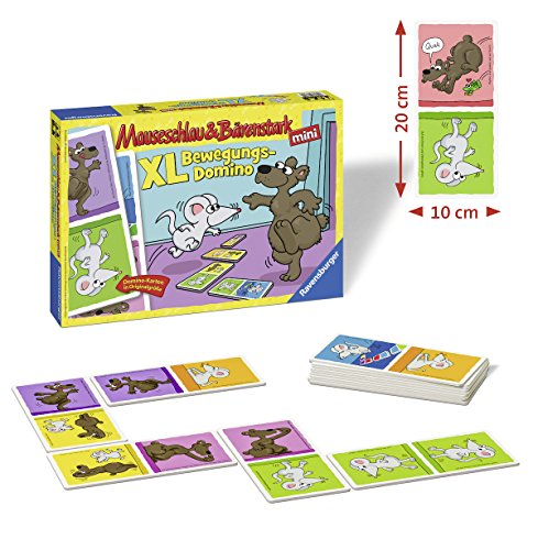 Ravensburger Niños Juegos 21354 mauseschlau y bärenstark: XL Movimiento de Domino