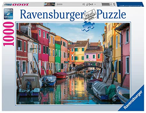 Ravensburger - Puzzle Burano, Italia, 1000 Piezas, Puzzle Adultos