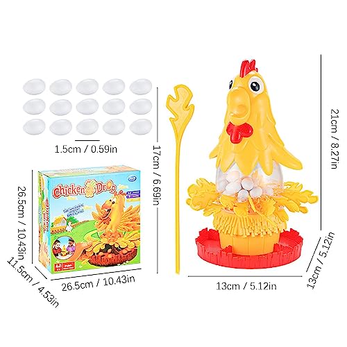 Raxove Juego de Mesa para desplumar Huevos de gallina, Juguetes de Pollo para niños, Juguete Educativo para Poner Huevos de gallina, Juguete para Poner Huevos, Juego de Mesa Interactivo para niños