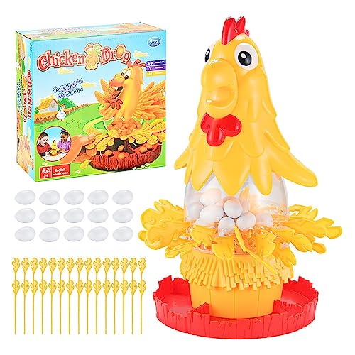 Raxove Juego de Mesa para desplumar Huevos de gallina, Juguetes de Pollo para niños, Juguete Educativo para Poner Huevos de gallina, Juguete para Poner Huevos, Juego de Mesa Interactivo para niños