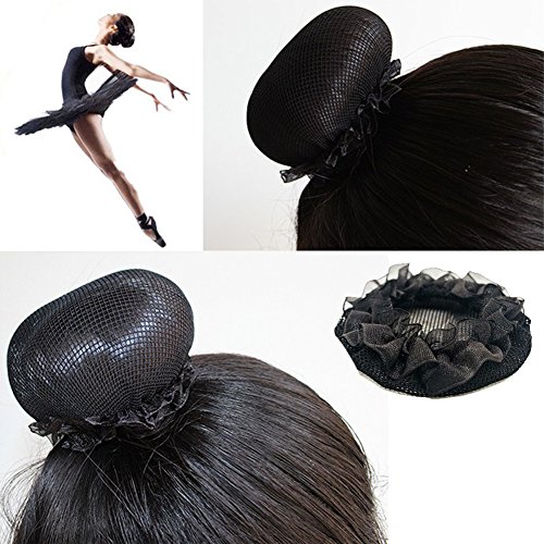 Redes para el Cabello Negro, 10 Piezas Malla Pelo elástico Lady Invisible Ballet Hair Wire Girl Puede reutilizar la Funda Pelo para Patinar sobre Danza Ballet Hair Wire