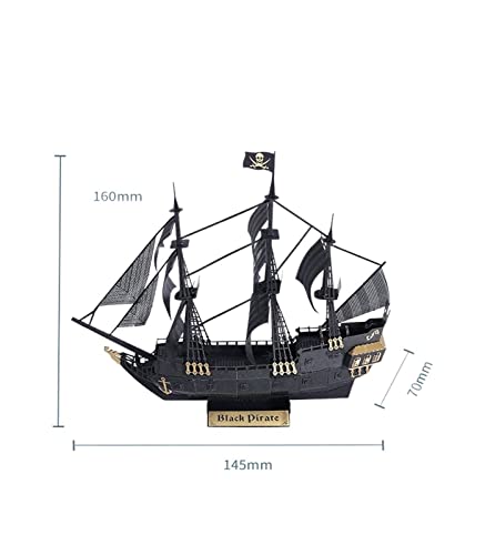 Regalos para Familiares y Amigos para Kit de construcción en Miniatura de Papel for Bricolaje El Modelo 3D del Barco Pirata Black Pearl Barcos Modelo de Bricolaje