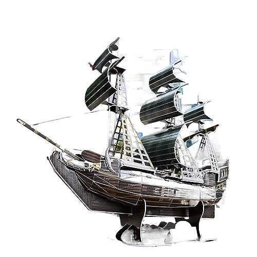 Regalos para Familiares y Amigos para Puzzle Tridimensional 3D Piratas del Caribe Barco Black Pearl Montado Barcos Modelo de Bricolaje