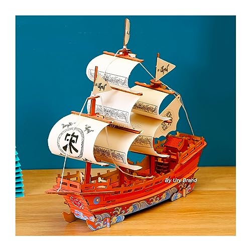 Regalos para familiares y amigos para rompecabezas de madera 3D vintage velero velero barco pirata modelo de barco de bricolaje