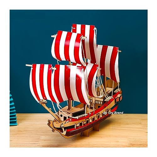 Regalos para familiares y amigos para rompecabezas de madera 3D vintage velero velero barco pirata modelo de barco de bricolaje