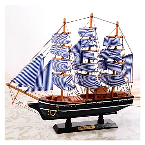 Regalos para Familiares y Amigos Vela de Madera Barco Pirata Creativo Estilo mediterráneo Escritorio for el hogar Barcos Modelo de Bricolaje