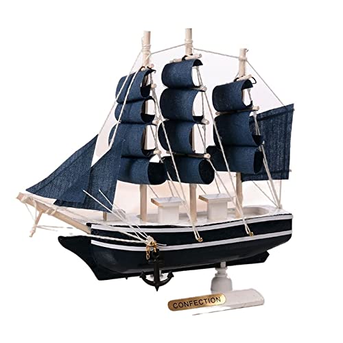 Regalos para Familiares y Amigos Vela de Madera Barco Pirata Creativo Estilo mediterráneo Escritorio for el hogar Barcos Modelo de Bricolaje