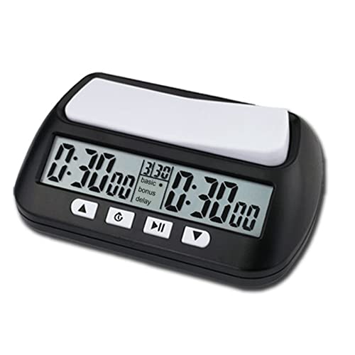 Reloj de Ajedrez Temporizador Digital, Carcasa de ABS, Alarma Audible, Temporizador de Juegos Multifunción para Ajedrez, Go y Damas, Reloj de Juego de Pantalla Grande Confiable