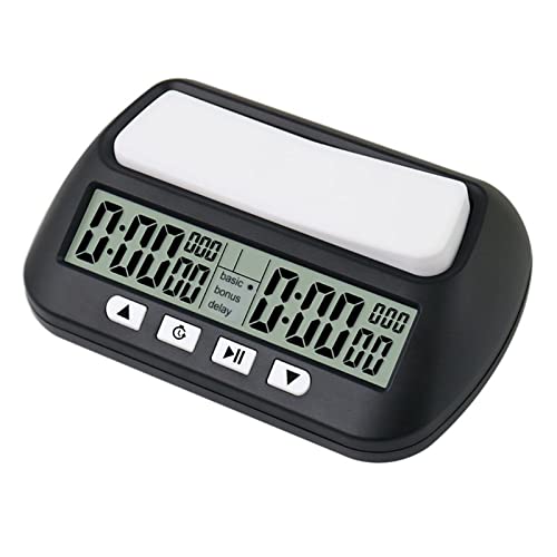 Reloj de Ajedrez Temporizador Digital, Carcasa de ABS, Alarma Audible, Temporizador de Juegos Multifunción para Ajedrez, Go y Damas, Reloj de Juego de Pantalla Grande Confiable