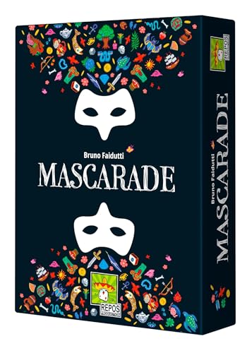 Repos, Mascarade New Edition, Board Game, Ages 10+, 4-12 Players, 30 Minutes Playing Time, Multicolor, ASMMASEN02