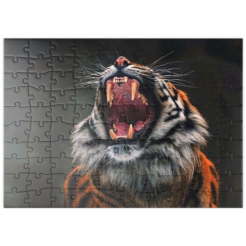 Retrato De Un Tigre De Sumatra (Panthera Tigris Sumatrae) - Premium 100 Piezas Puzzles - Colección Especial MyPuzzle de Puzzle Galaxy