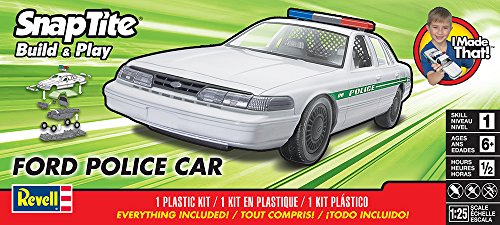 Revell/Monogram Ford Police Car Build and Play Skill Level 1 for Beginners Model Kit