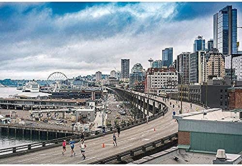 Rompecabezas para Adultos 1000 Piezas Seattle-Puzzle of Runners Marathon Entertainment Juguetes para niños Rompecabezas 1000 Piezas de maderaJigsaw Puzzle