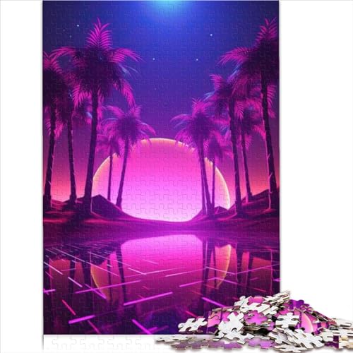 Rompecabezas Synthwave Euphoria Rompecabezas de 1000 Piezas para Adultos y niños a Partir de 14 años Juego Intelectual 1000 Piezas (26x38 cm)