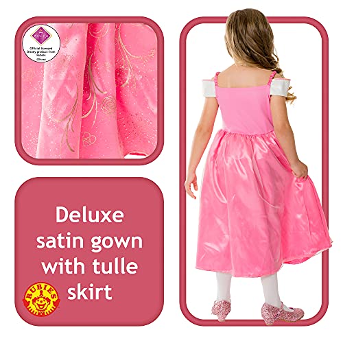 Rubie's 3011153-4 Disfraz oficial de Disney Ultimate Princess Deluxe Aurora para niñas, disfraz infantil, multicolor, talla S